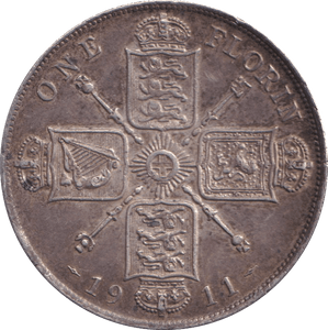 1911 FLORIN ( GVF ) - FLORIN - Cambridgeshire Coins