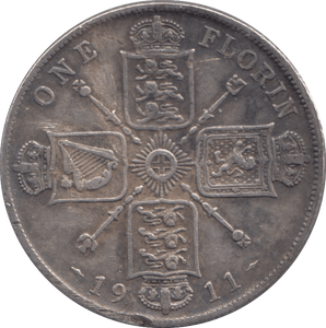 1911 FLORIN ( GVF ) - FLORIN - Cambridgeshire Coins