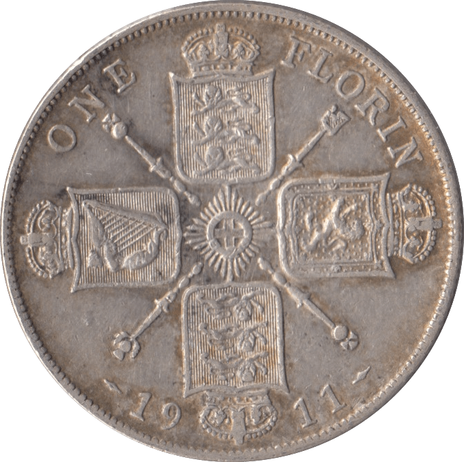 1911 FLORIN ( GVF ) - FLORIN - Cambridgeshire Coins