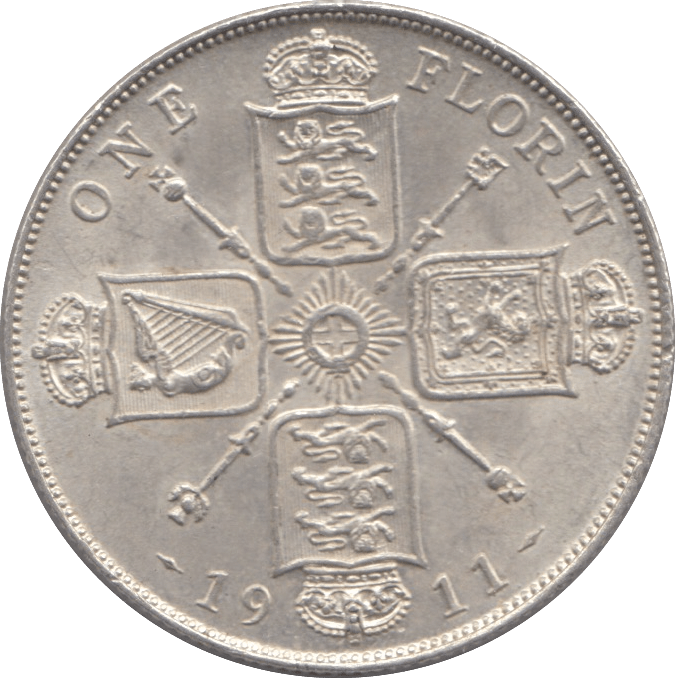 1911 FLORIN ( UNC ) - FLORIN - Cambridgeshire Coins