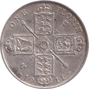 1911 FLORIN ( VF ) - FLORIN - Cambridgeshire Coins