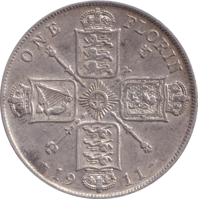1911 FLORIN ( VF ) - FLORIN - Cambridgeshire Coins