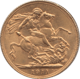 1911 GOLD SOVEREIGN ( AUNC ) 1 - SOVEREIGN - Cambridgeshire Coins