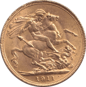 1911 GOLD SOVEREIGN ( AUNC ) - SOVEREIGN - Cambridgeshire Coins