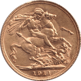 1911 GOLD SOVEREIGN ( AUNC ) - SOVEREIGN - Cambridgeshire Coins