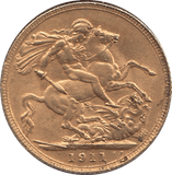 1911 GOLD SOVEREIGN ( GVF ) 1 - SOVEREIGN - Cambridgeshire Coins