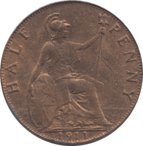 1911 HALF PENNY ( EF ) - HALFPENNY - Cambridgeshire Coins