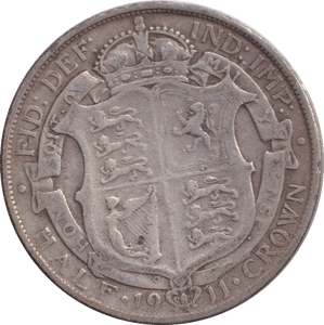 1911 HALFCROWN ( FINE ) - HALFCROWN - Cambridgeshire Coins