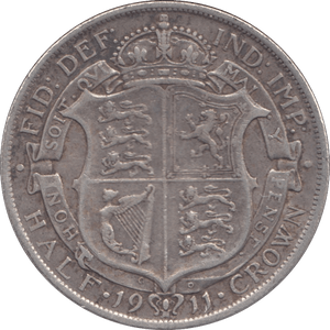 1911 HALFCROWN ( VF ) - Halfcrown - Cambridgeshire Coins