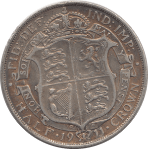 1911 HALFCROWN ( VF ) - HALFCROWN - Cambridgeshire Coins
