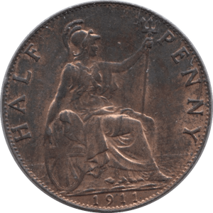 1911 HALFPENNY ( AUNC ) - Halfpenny - Cambridgeshire Coins