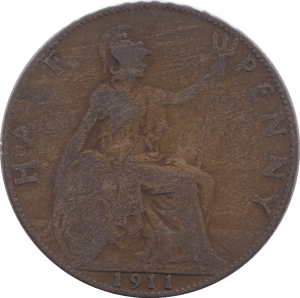 1911 HALFPENNY ( FINE ) - Halfpenny - Cambridgeshire Coins