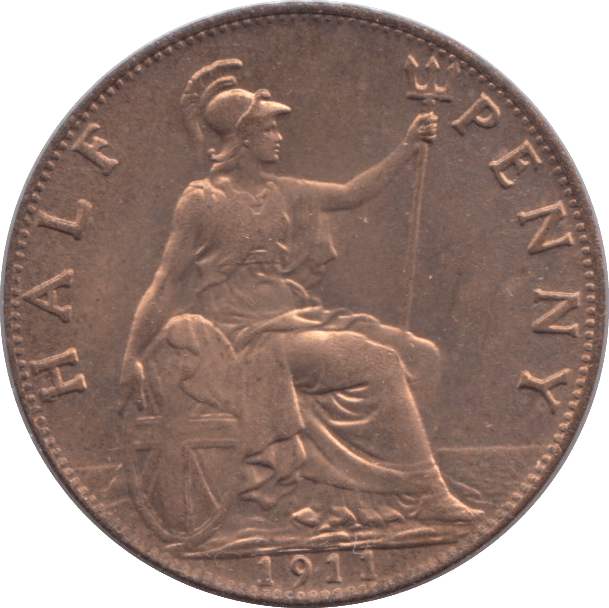 1911 HALFPENNY ( UNC ) - Halfpenny - Cambridgeshire Coins