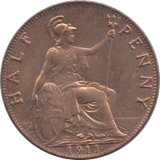 1911 HALFPENNY ( UNC ) - Halfpenny - Cambridgeshire Coins