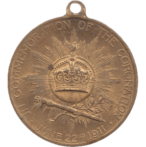 1911 KING GEORGE CORONATION MEDALLION - MEDALS & MEDALLIONS - Cambridgeshire Coins