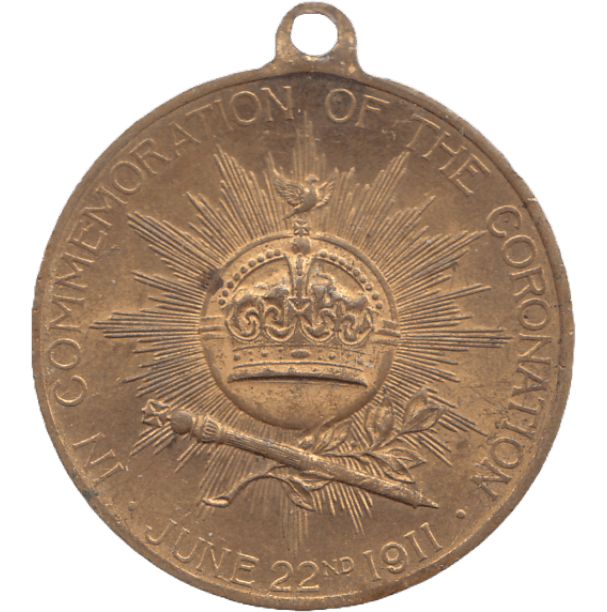 1911 KING GEORGE CORONATION MEDALLION - MEDALS & MEDALLIONS - Cambridgeshire Coins