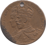 1911 KING GEORGE CORONATION MEDALLION - MEDALS & MEDALLIONS - Cambridgeshire Coins