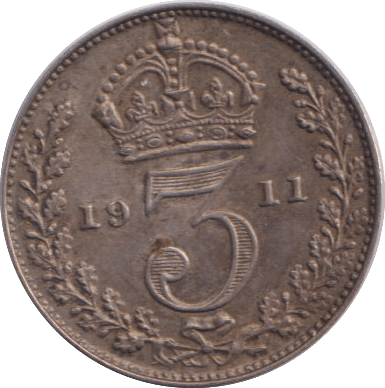 1911 MAUNDY THREEPENCE ( UNC ) - MAUNDY THREEPENCE - Cambridgeshire Coins