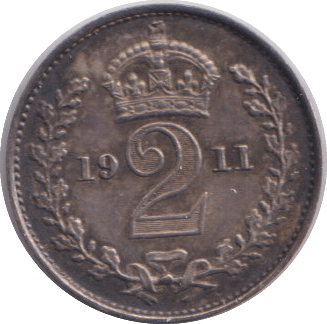 1911 MAUNDY TWOPENCE ( UNC ) - MAUNDY TWOPENCE - Cambridgeshire Coins