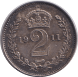 1911 MAUNDY TWOPENCE ( UNC ) - MAUNDY TWOPENCE - Cambridgeshire Coins