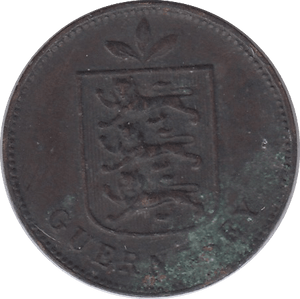 1911 ONE DOUBLE GUERNSEY - WORLD COINS - Cambridgeshire Coins