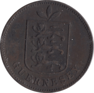 1911 ONE DOUBLE GUERNSEY - WORLD COINS - Cambridgeshire Coins