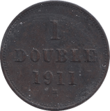 1911 ONE DOUBLE GUERNSEY - WORLD COINS - Cambridgeshire Coins