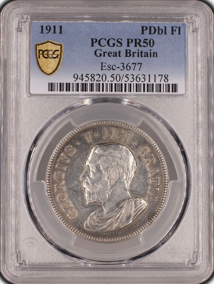 1911 PATTERN DOUBLE FLORIN PCGS PR50 - DOUBLE FLORIN - Cambridgeshire Coins