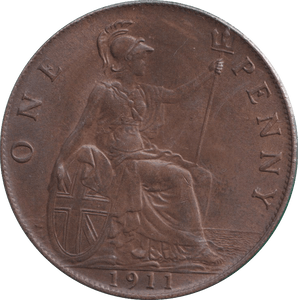 1911 PENNY ( AUNC ) - PENNY - Cambridgeshire Coins