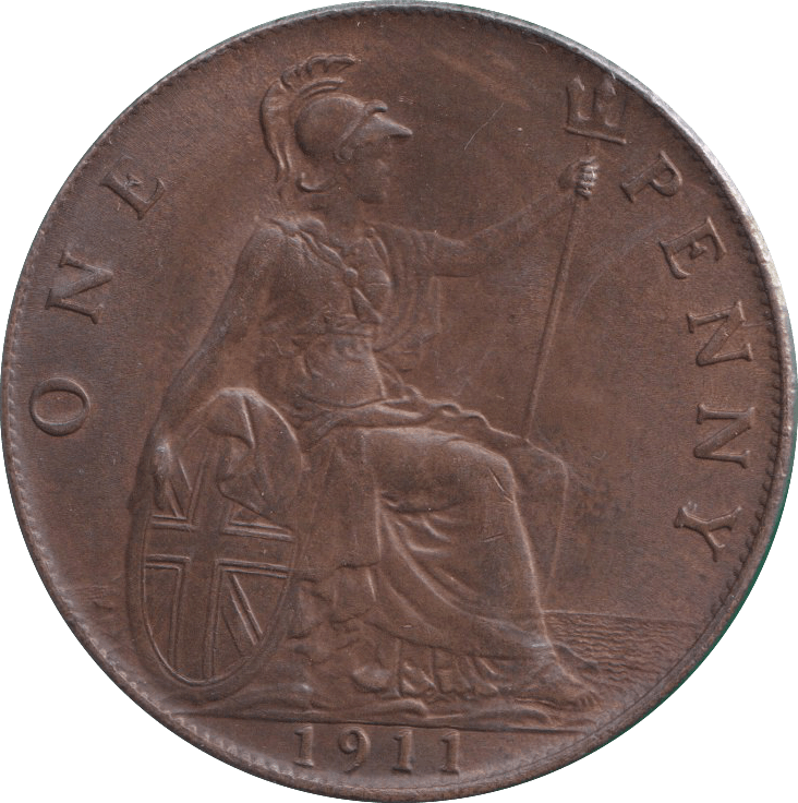1911 PENNY ( AUNC ) - PENNY - Cambridgeshire Coins