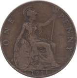 1911 PENNY ( FINE ) - PENNY - Cambridgeshire Coins