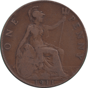 1911 PENNY ( FINE ) - PENNY - Cambridgeshire Coins