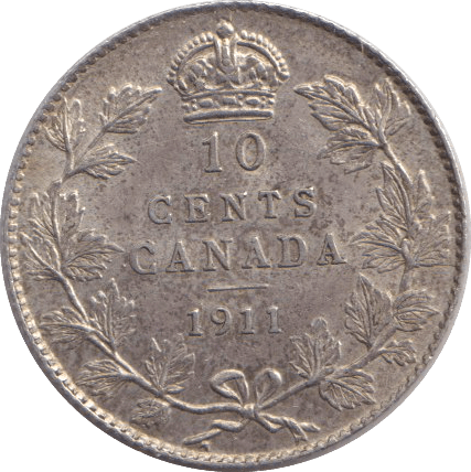 1911 SILVER 10 CENTS - SILVER WORLD COINS - Cambridgeshire Coins