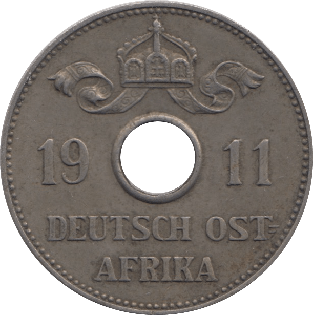 1911 SILVER 10 HELLER GERMAN EAST AFRICA - WORLD COINS - Cambridgeshire Coins