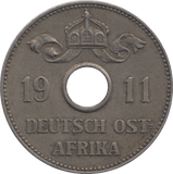 1911 SILVER 10 HELLER GERMAN EAST AFRICA - WORLD COINS - Cambridgeshire Coins
