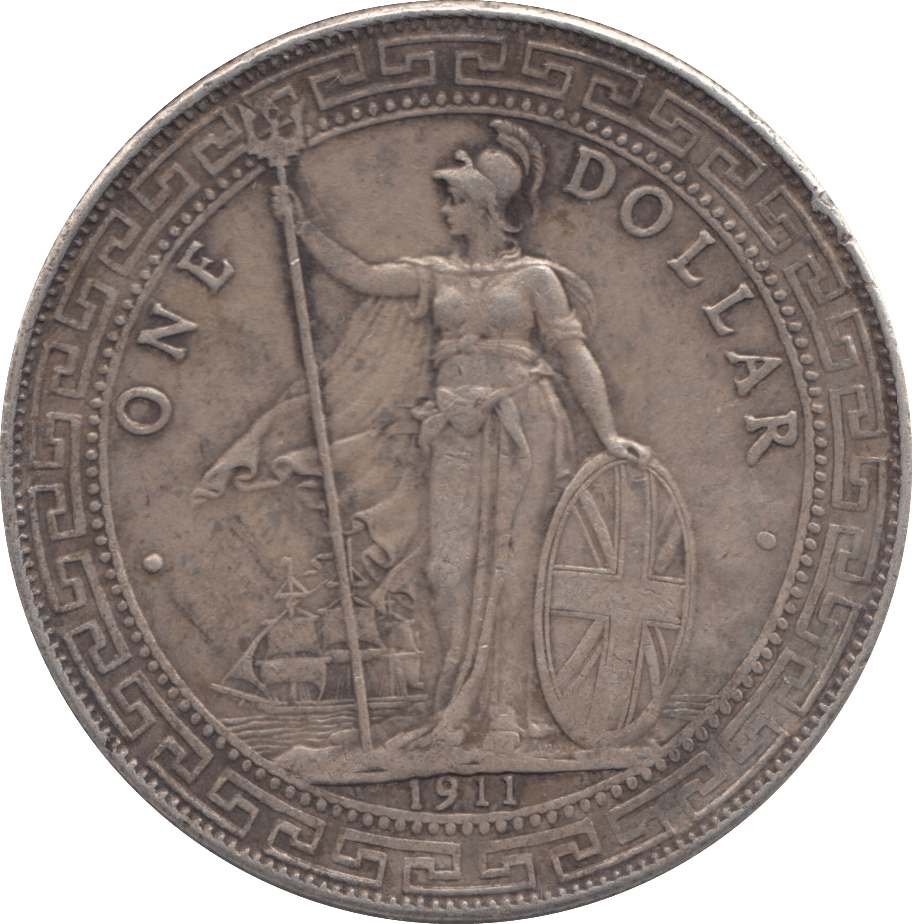 1911 SILVER BRITISH TRADE DOLLAR - SILVER WORLD COINS - Cambridgeshire Coins