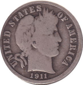 1911 SILVER DIME USA - SILVER WORLD COINS - Cambridgeshire Coins