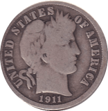 1911 SILVER DIME USA - SILVER WORLD COINS - Cambridgeshire Coins