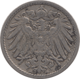 1911 SILVER GERMANY 5 PFENNIG - SILVER WORLD COINS - Cambridgeshire Coins