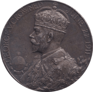 1911 SILVER MEDALLION GEORGE V - MEDALS & MEDALLIONS - Cambridgeshire Coins