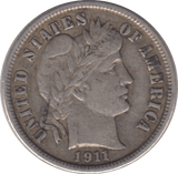 1911 SILVER ONE DIME USA - WORLD COINS - Cambridgeshire Coins
