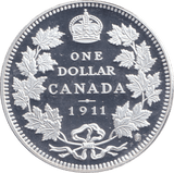 1911 SILVER PLATED PROOF ONE DOLLAR CANADA - WORLD COINS - Cambridgeshire Coins