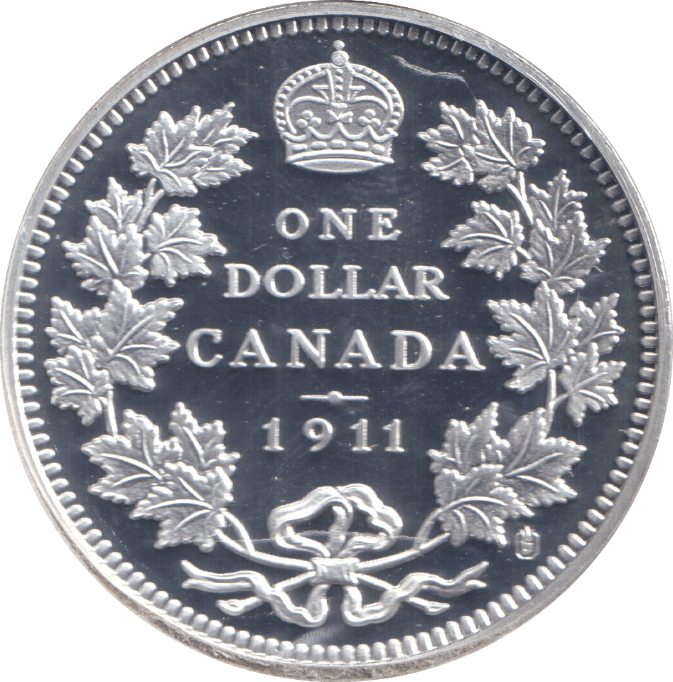 1911 SILVER PROOF ONE DOLLAR COIN CANADA - SILVER WORLD COINS - Cambridgeshire Coins