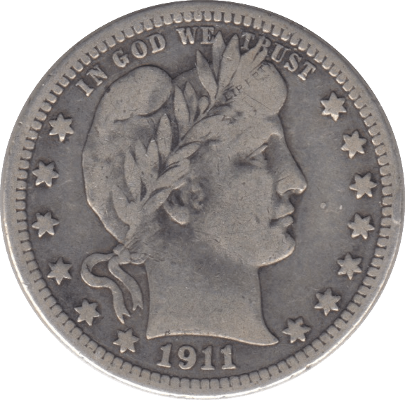 1911 SILVER QUARTER DOLLAR USA - SILVER WORLD COINS - Cambridgeshire Coins