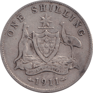 1911 SILVER SHILLING AUSTRALIA - SILVER WORLD COINS - Cambridgeshire Coins