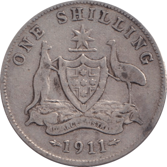 1911 SILVER SHILLING AUSTRALIA - SILVER WORLD COINS - Cambridgeshire Coins