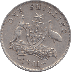1911 SILVER SHILLING AUSTRALIA - WORLD COINS - Cambridgeshire Coins