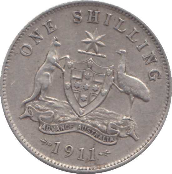 1911 SILVER SHILLING AUSTRALIA - WORLD COINS - Cambridgeshire Coins
