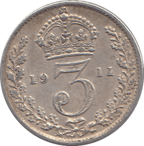 1911 SILVER THREEPENCE ( EF ) - THREEPENCE - Cambridgeshire Coins