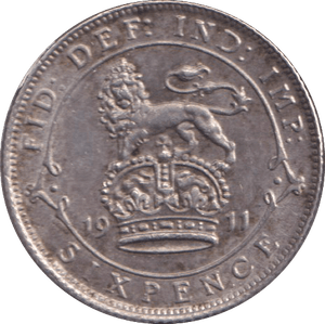 1911 SIXPENCE ( AUNC ) - SIXPENCE - Cambridgeshire Coins